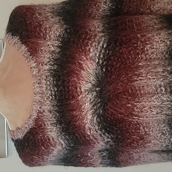 Nordstrom elevenparis 'Tucy' Striped Mohair Blend Cable Knit Sweater, Size M - Picture 2 of 9